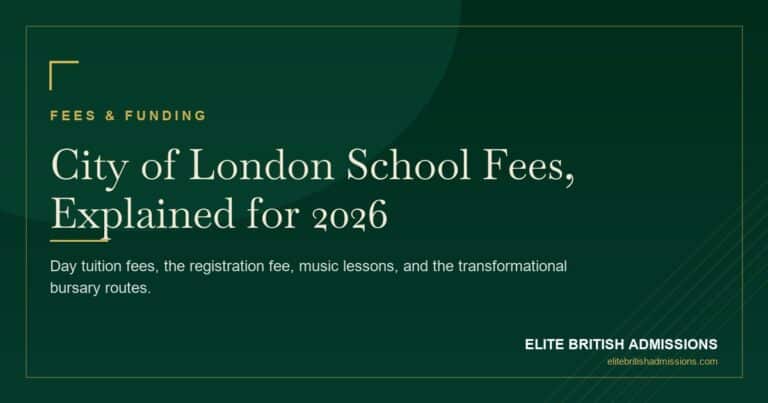 City of London School Fees 2026: Full Cost Breakdown