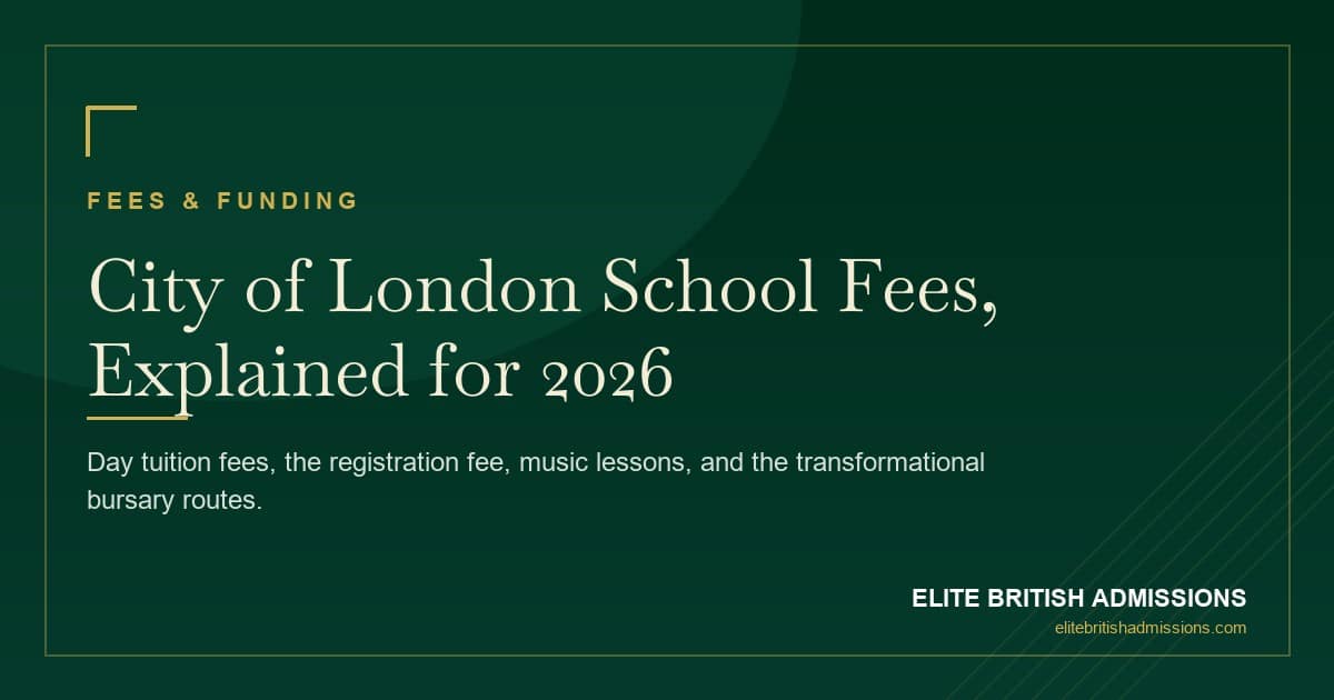 City of London School Fees 2026: Full Cost Breakdown