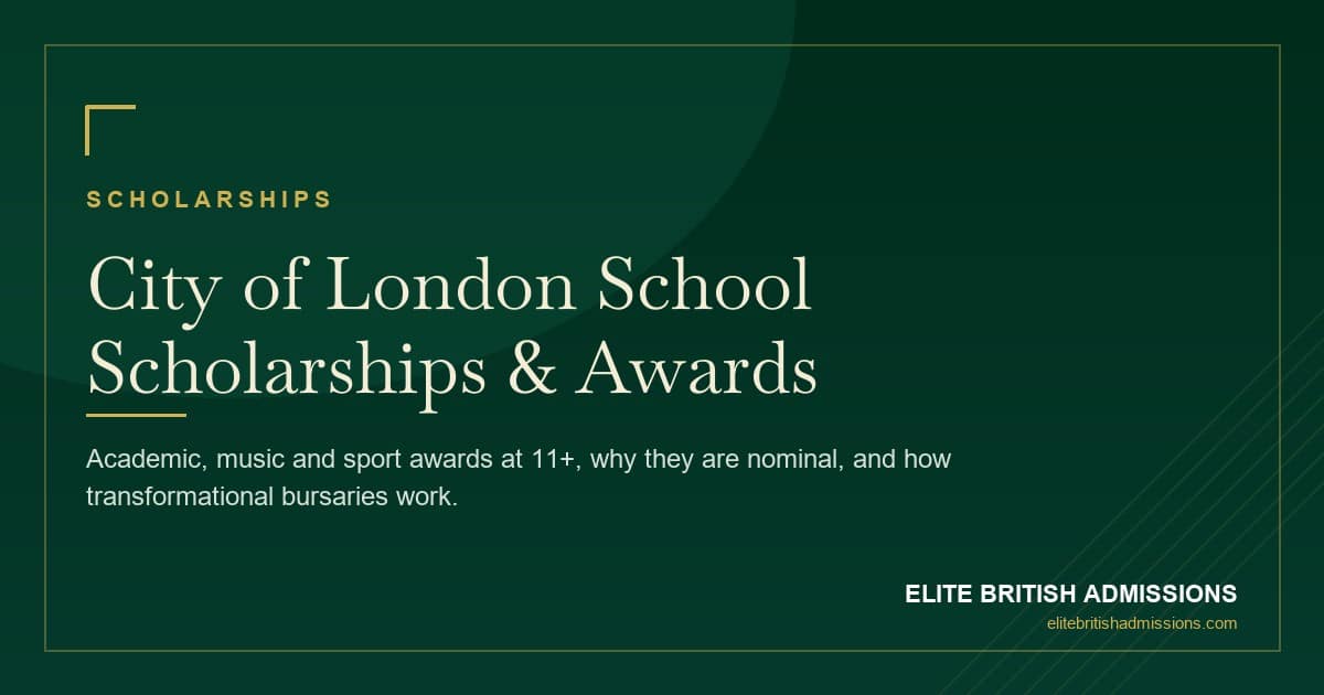 City of London School Scholarships: A Parent's Guide