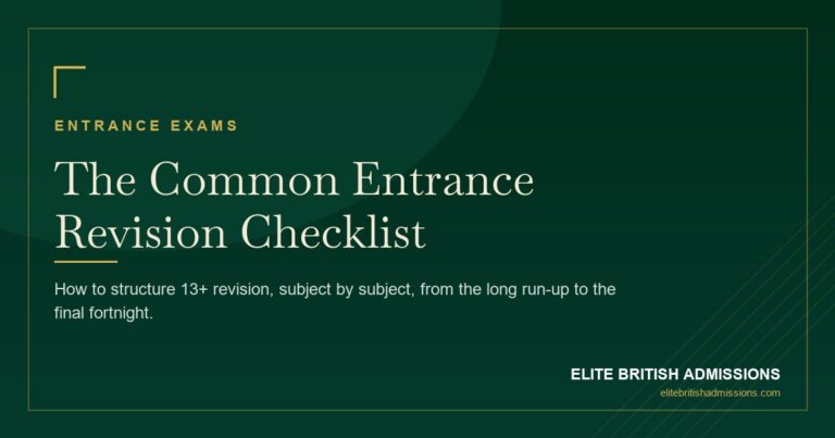 Common Entrance Revision Checklist: How to Prepare for 13+