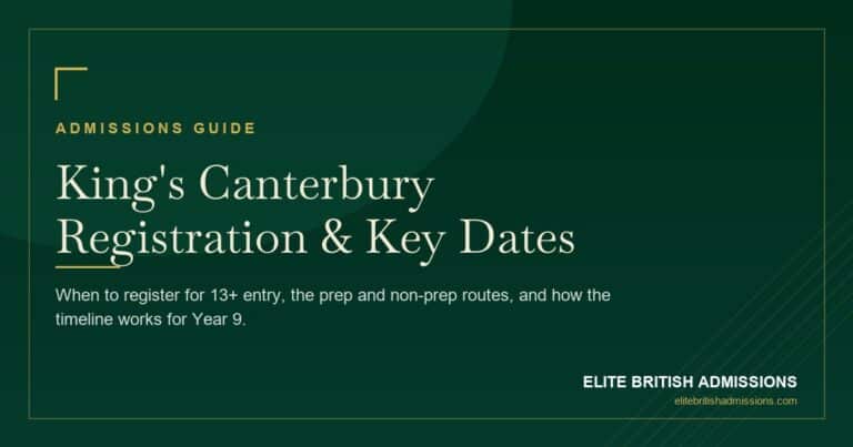 King's Canterbury Registration: Dates & Deadlines 2026