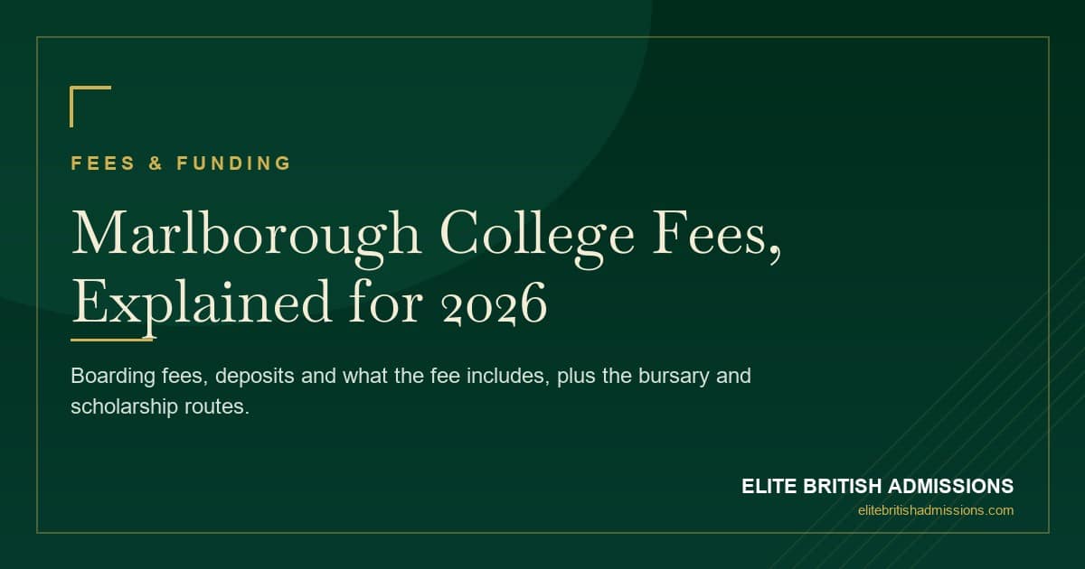 Marlborough College Fees 2026: Full Cost Breakdown