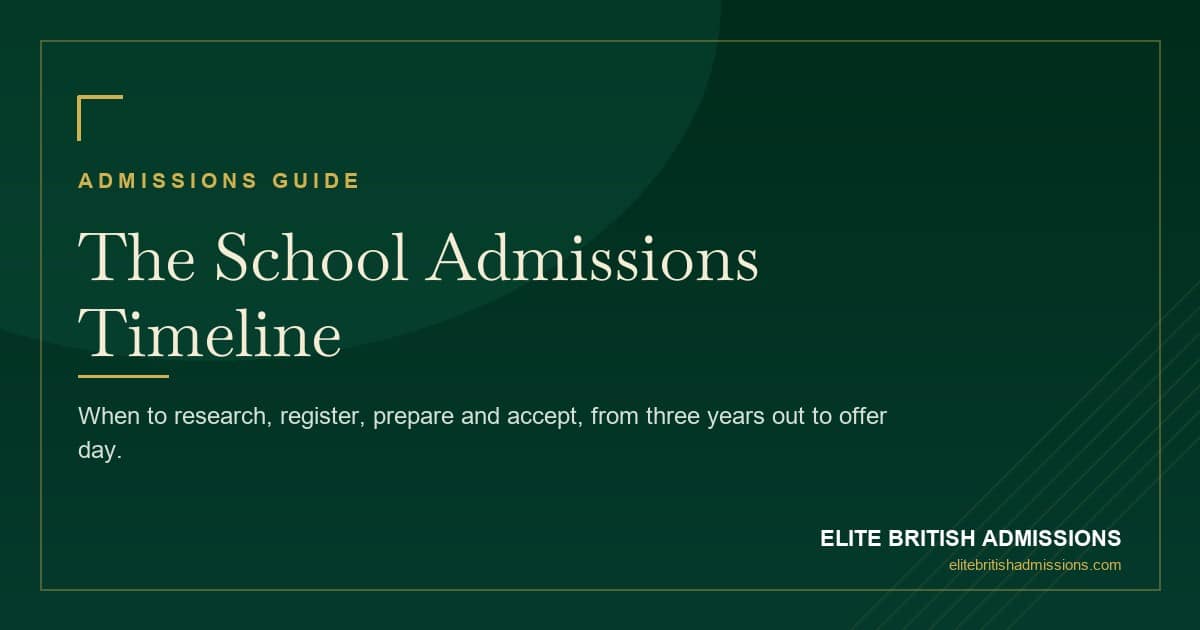 School Admissions Timeline: The Complete Checklist 2026