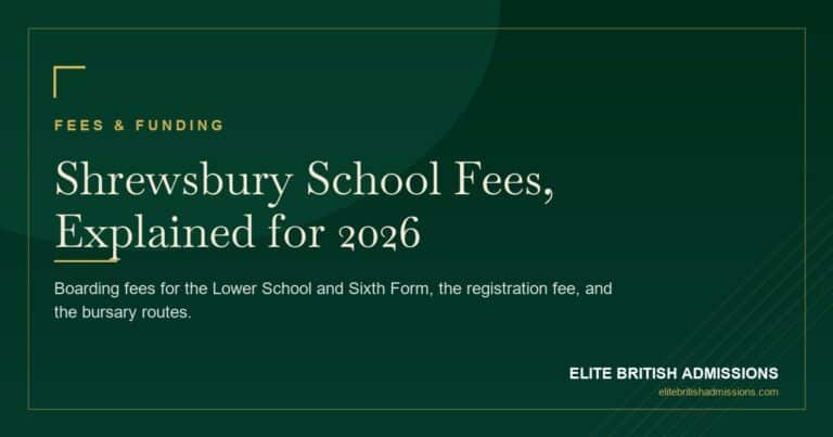 Shrewsbury School Fees 2026: Full Cost Breakdown