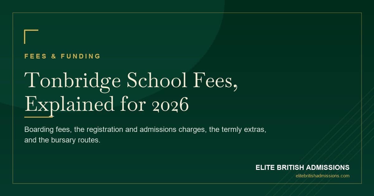 Tonbridge School Fees 2026: Full Cost Breakdown