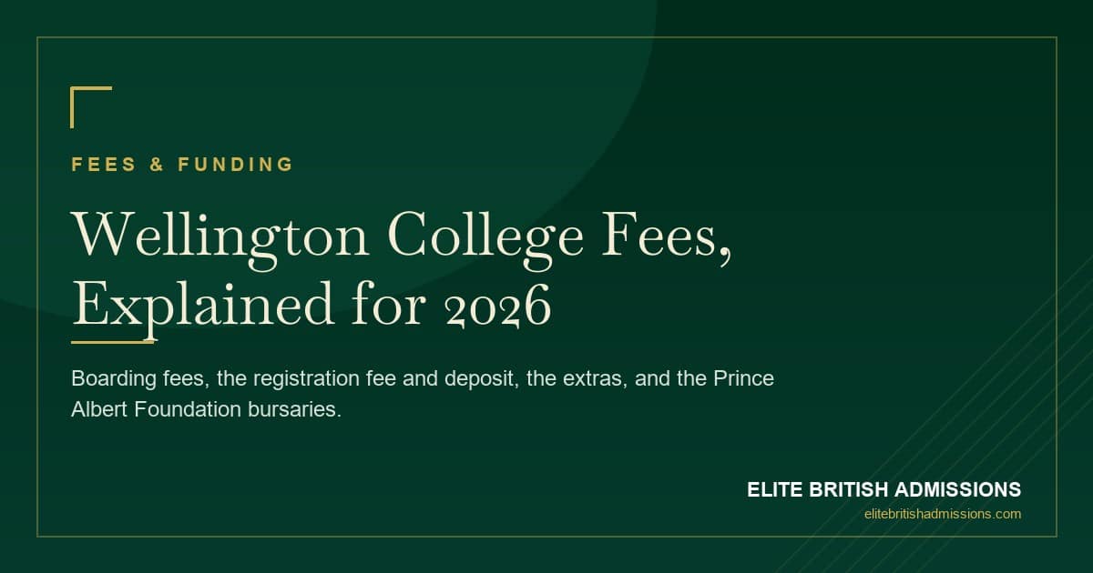Wellington College Fees 2026: Full Cost Breakdown