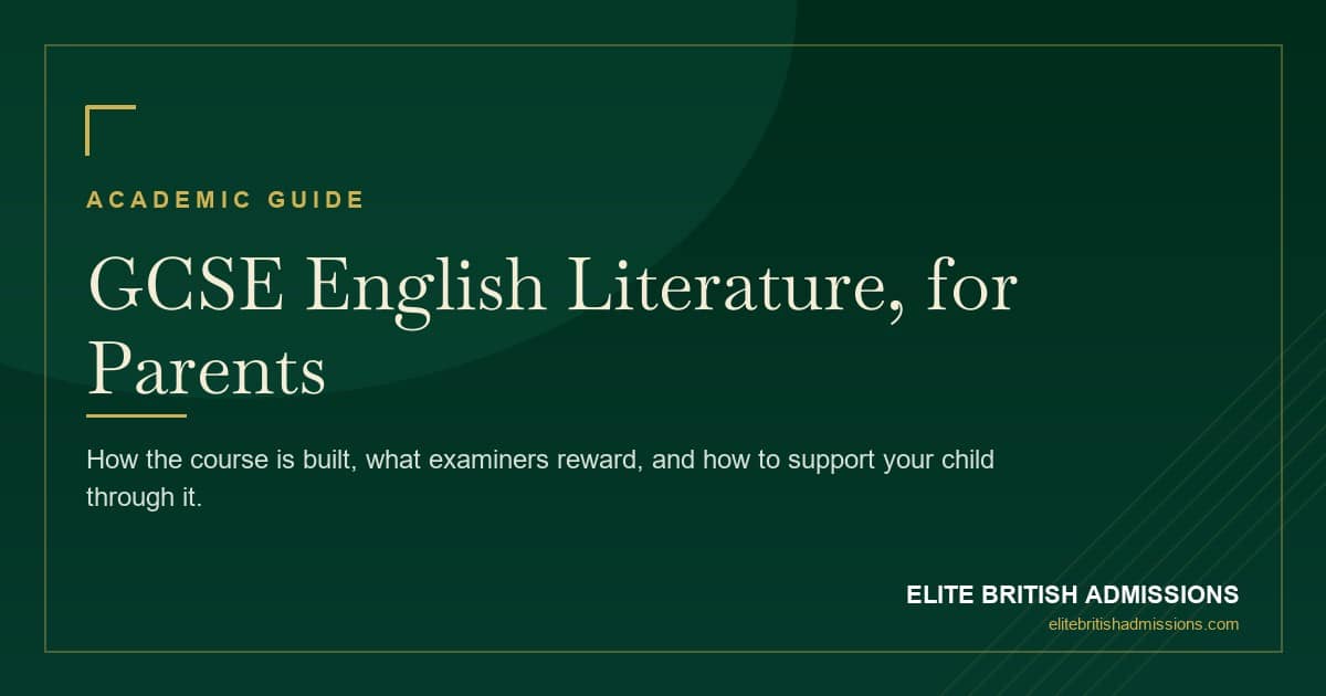 GCSE English Literature: A Parent's Guide