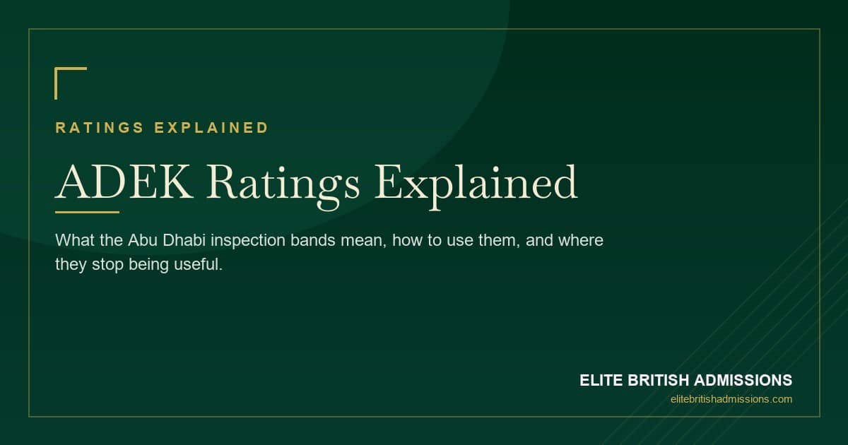 ADEK School Ratings Explained: Choosing a School in Abu Dhabi