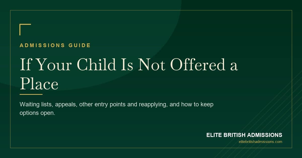 What to Do If Your Child Is Not Offered a School Place
